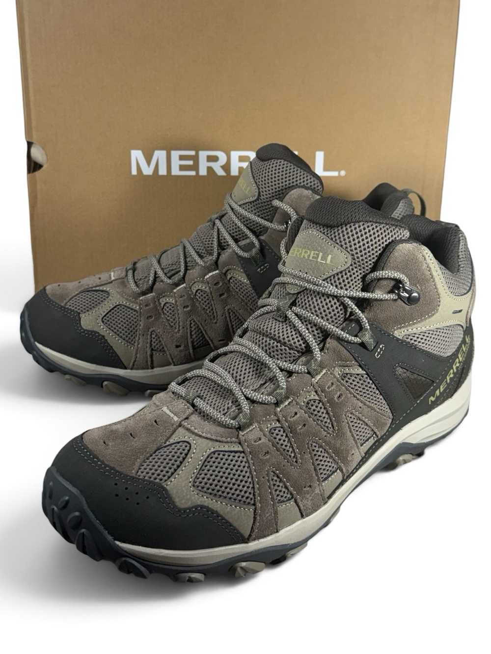 Merrell Accentor 3 Mid WP Men's Size 10 Hiking Boots Waterproof Boulder Gray New